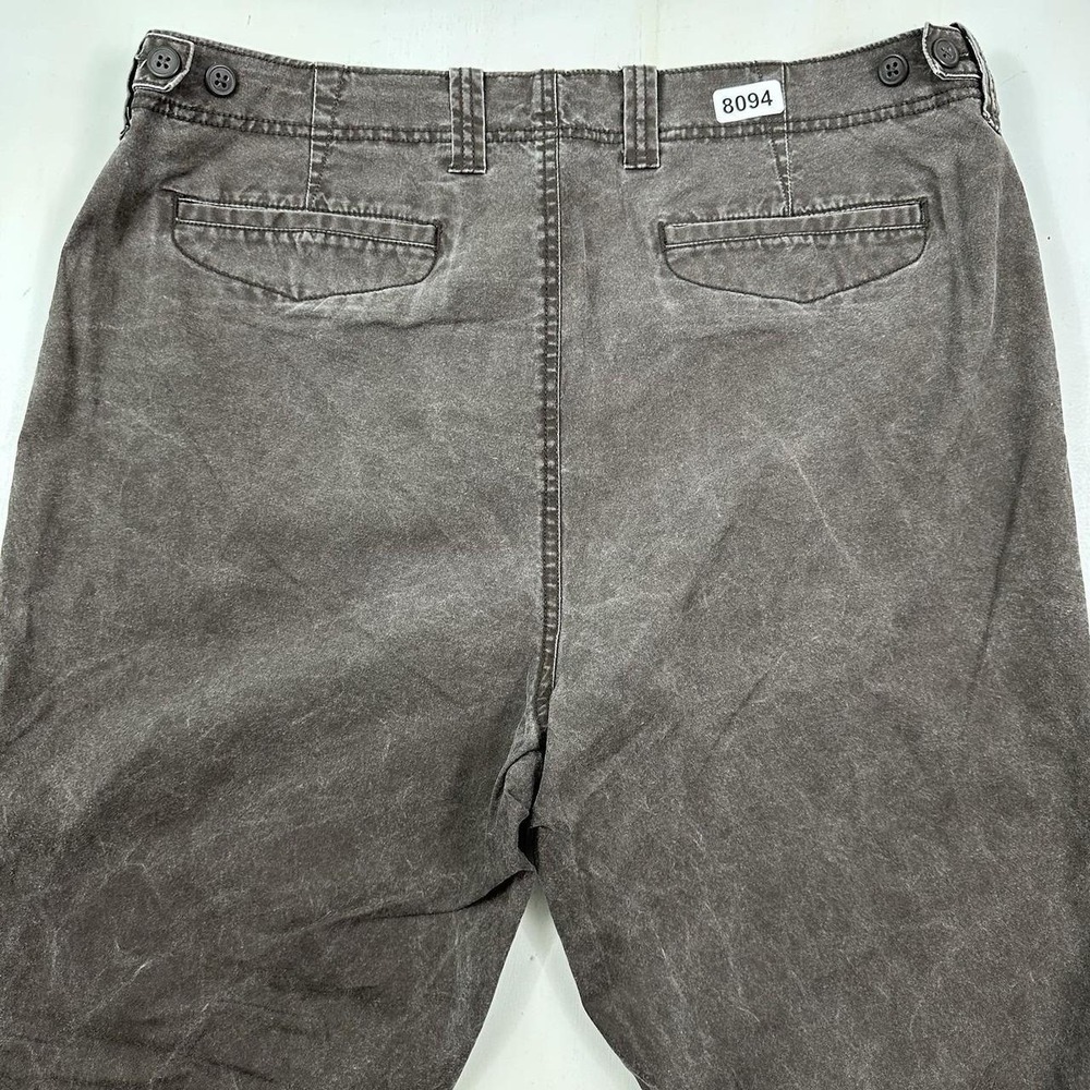 Old Navy Utility Pants Mens 38x32 Brown Canvas Military High Rise Stretch